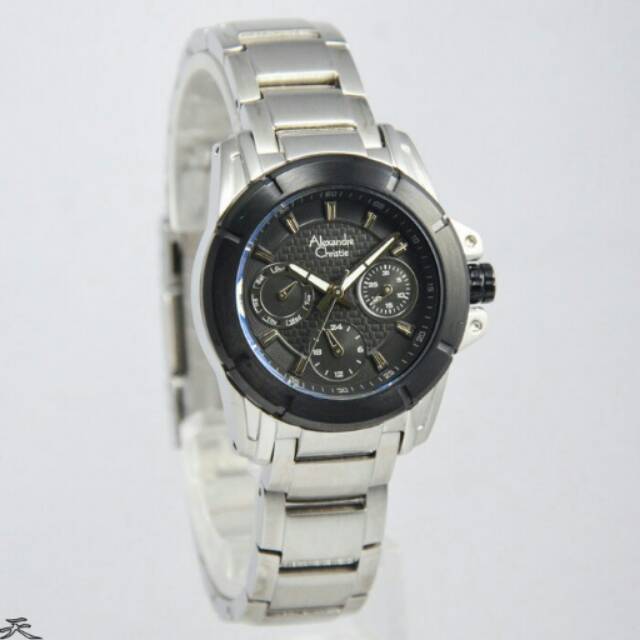 Jam Tangan Alexandre Christie AC 6226 AC6226Cewek Wanita Silver Black Original
