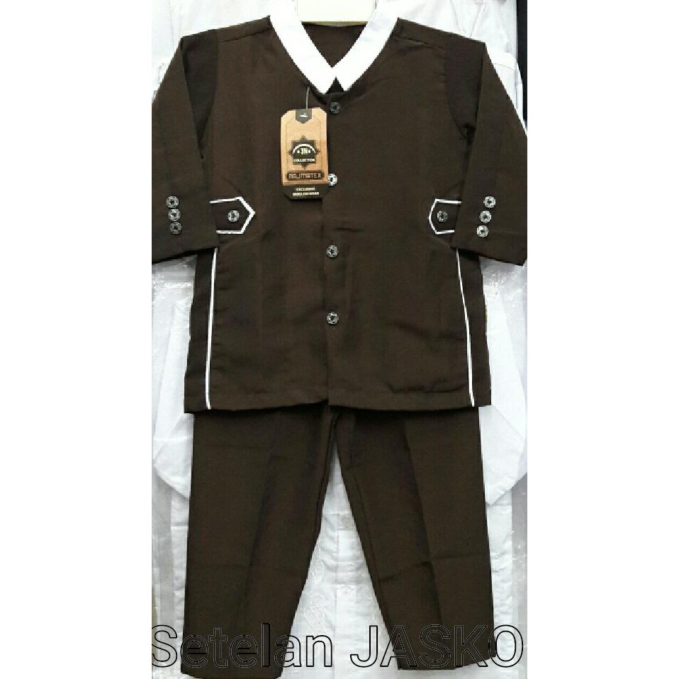 SETELAN JASKO ANAK PAUD SMPAI SD - HITAM TRENDY