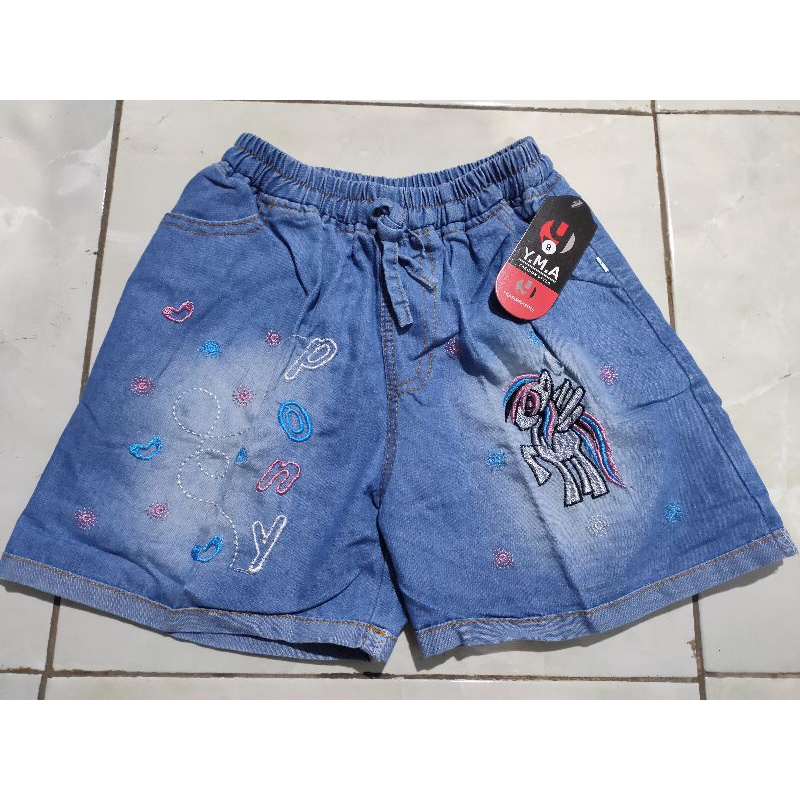 YMA // HOTPANTS JEANS ANAK BT21 usia 3-12 thn