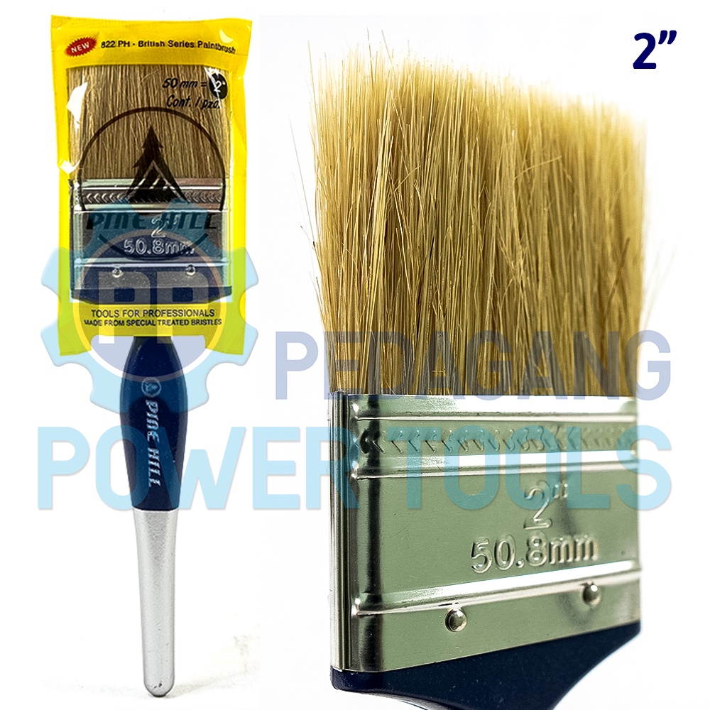 PH-822 KUAS CAT 2&quot; INCH GAGANG KAYU KOAS KWAS CAT TEMBOK PAINT BRUSH