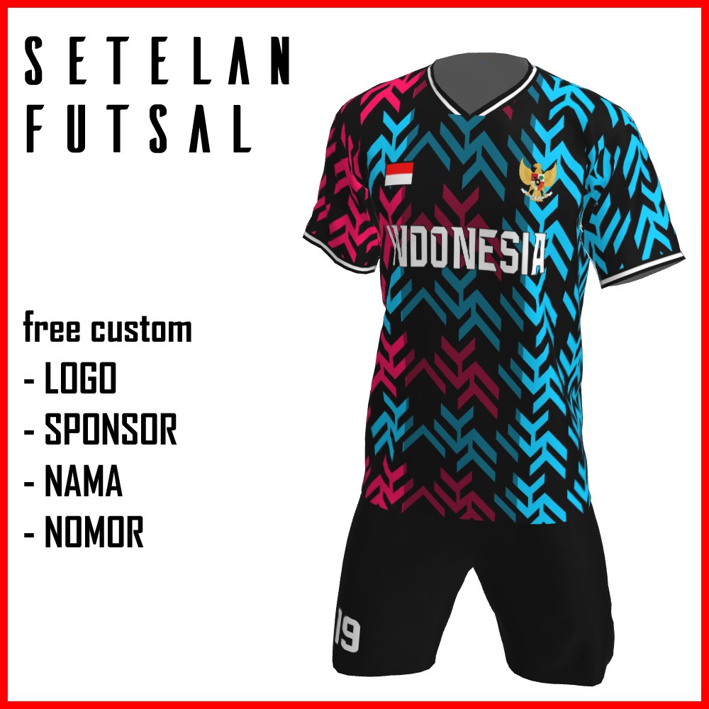 Bikin Jersey Futsal Custom Printing , Baju Kaos Jersey Setelan