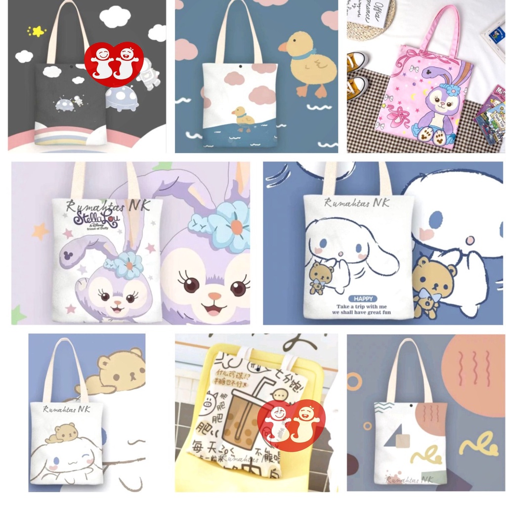 Tote Bag Ceria/ Tas Sekolah/ Tas Belanja