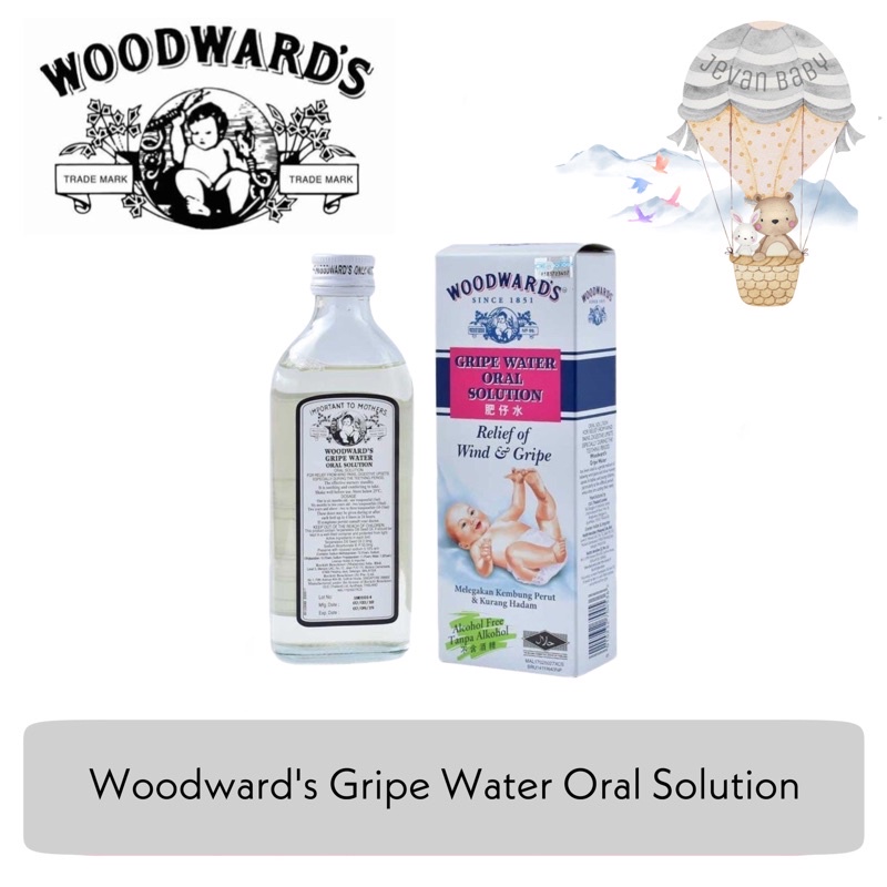 Gripe Water Woodward's 148ml CUACUI Pereda Kolik Demam Tumbuh Gigi Masuk Angin EXP 06/24