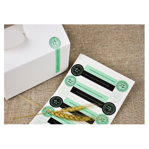 

tempelan produk sticker product packaging perekat stiker hand made