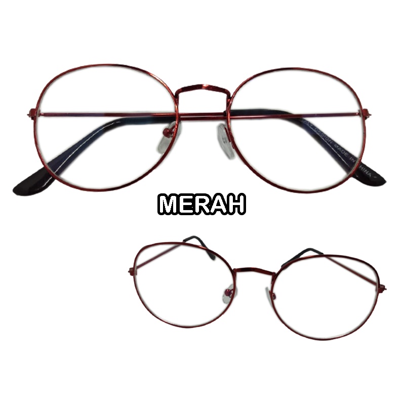 New Trend Kacamata Oval Anti Radiasi Sinar Komputer Hp Tv Fashion Wanita Pria Unsiex Frame Besi Kacamata Komputer Lensa Transparan Blueray Kacamata Gaya Terkini Siswa Eye Protection Glasses