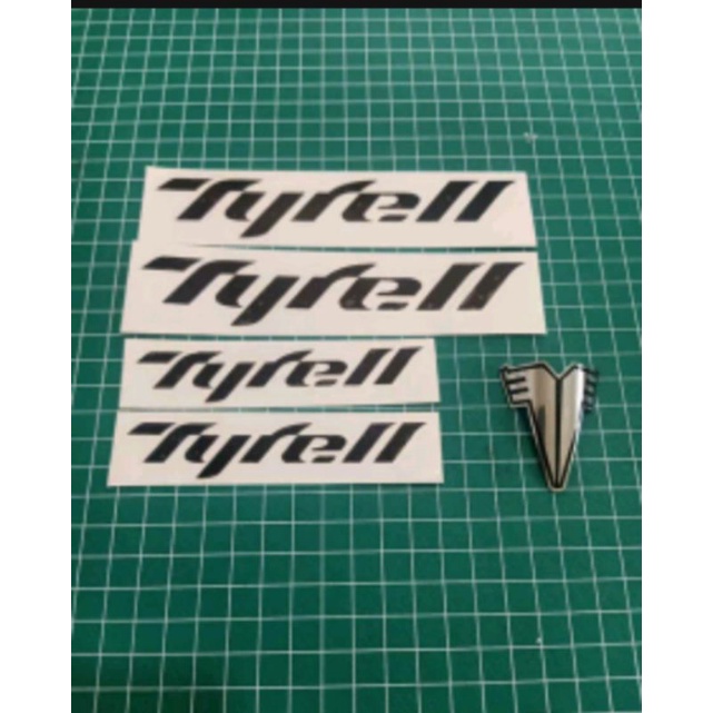 stiker dan emblem sepeda minivelo tyrell