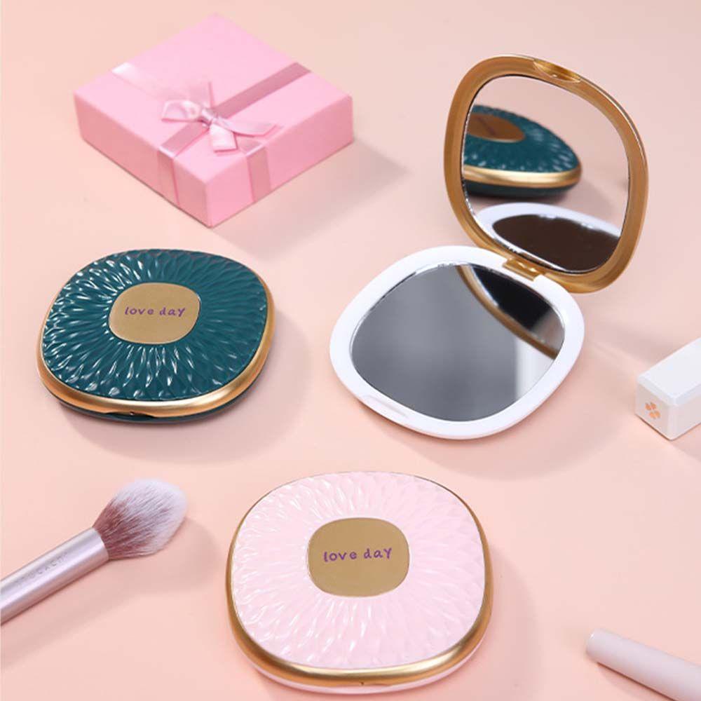 Augustina Cermin Rias Mini Wanita Portable Hand Mirror Cermin Rias Mahasiswa Dua Sisi Compact Mirror