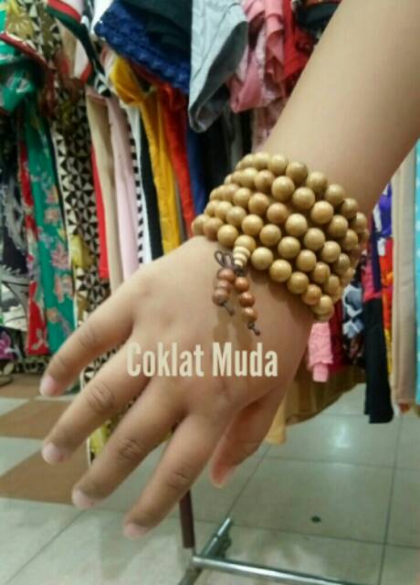 Promo Tasbih Gelang Buddha 108 Kayu Aneka Warna