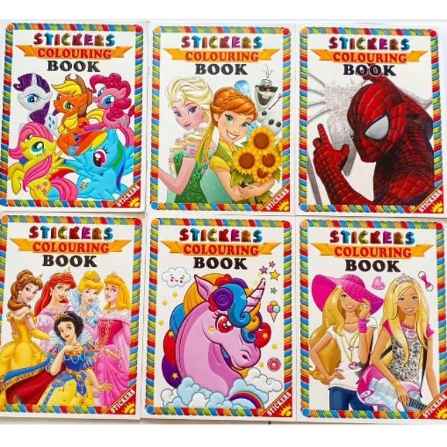 Buku mewarnai anak dan stiker