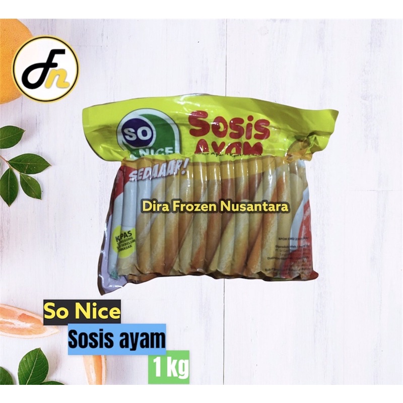 

So nice sosis ayam 1 kg isi 40