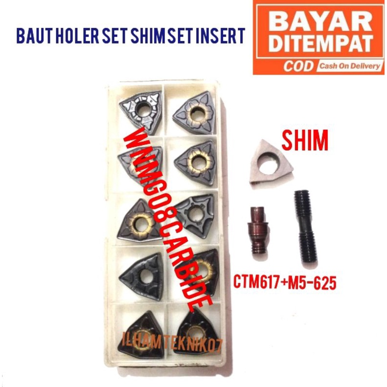 Baut Holder bubut Shim holder bubut insert bubut set baut holder mwlnr
