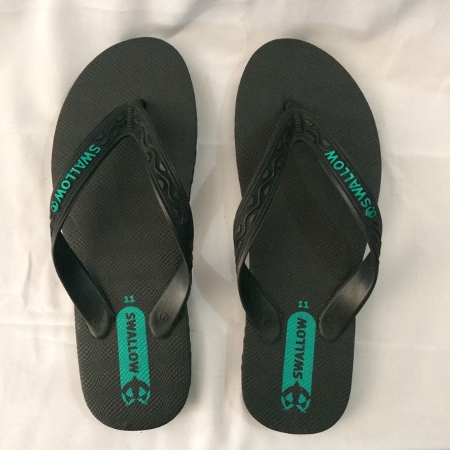 Sandal jepit swallow black pearl