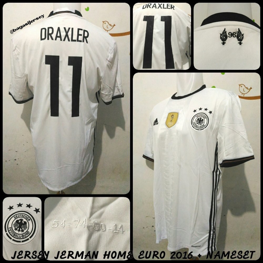Jersey Timnas Jerman Germany Grade Ori GO Home EURO 2016   Nameset Berkualitas