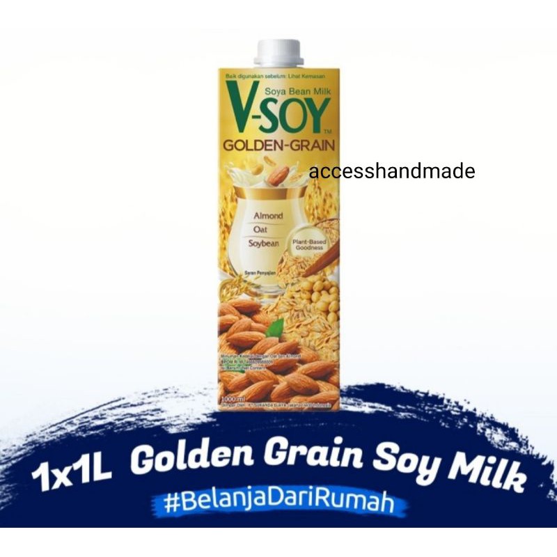 

Vsoy Golden Grain multigrain 1L susu kacang soya milk import