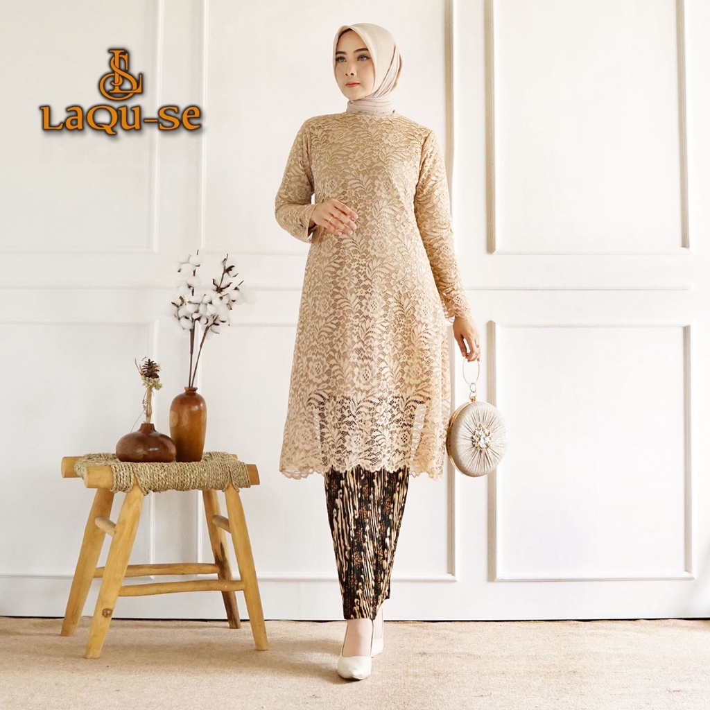 Stelan Kebaya Tunik Brokat Kebaya Wisuda Set Kebaya Tunik Kebaya Kondangan Tunik Brokat Terbaru By Laquse Kebaya