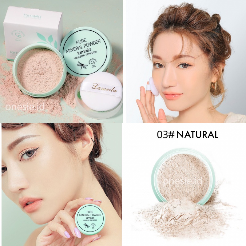 LAMEILA Pure Mineral Powder Make up Bedak Daun LA101 3607