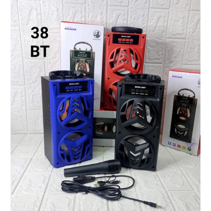 spiker blotooth mh-38 bt+mic high quality bass spiker aktip