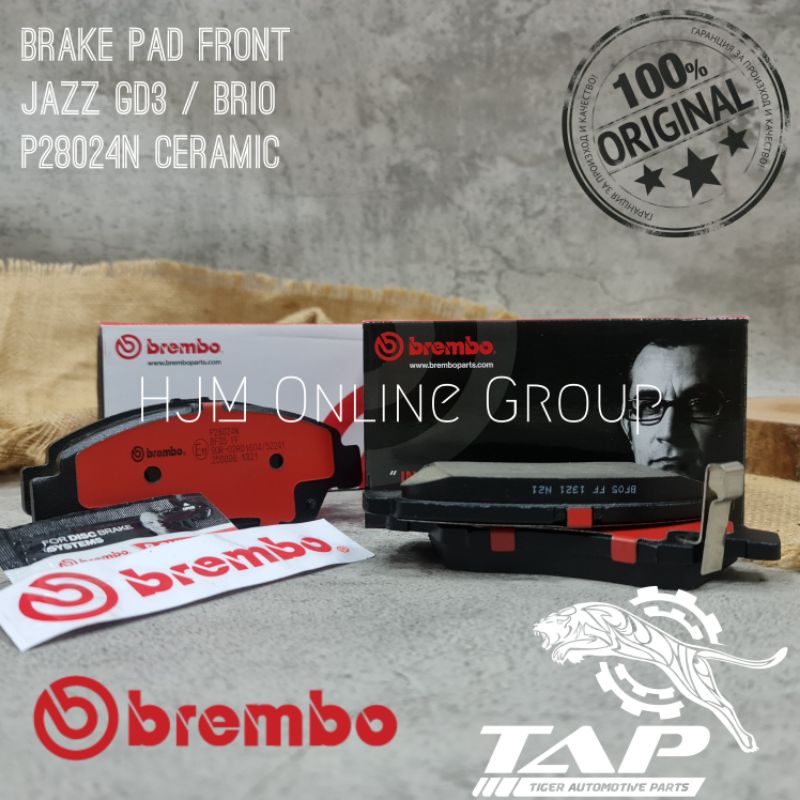 BRAKE DISC PAD - KAMPAS REM DEPAN JAZZ GD3 BRIO P29024N BREMBO ORIGINAL