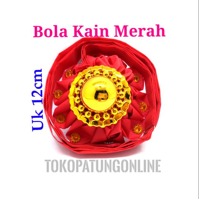 Bola /pita kain merah 12