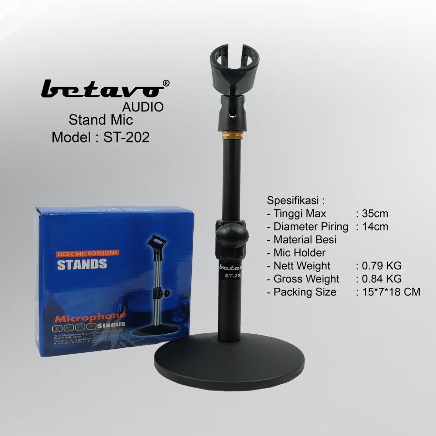 STAND MIC MEJA BETAVO ST 202 PROFESIONAL STAND MICROPHONE AUDIO PRO