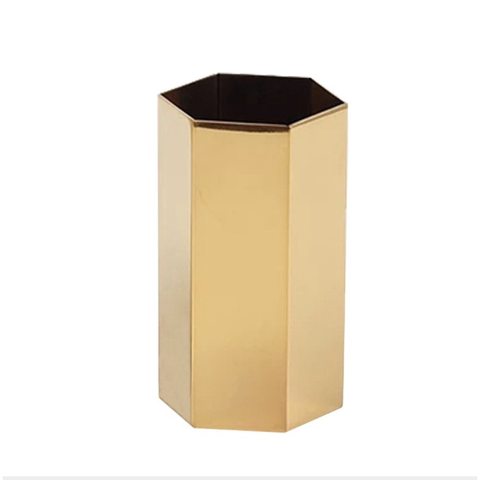 

Gaya Tempat Pen / Hias Bunga Serbaguna Hexagonal Gold Terbatas