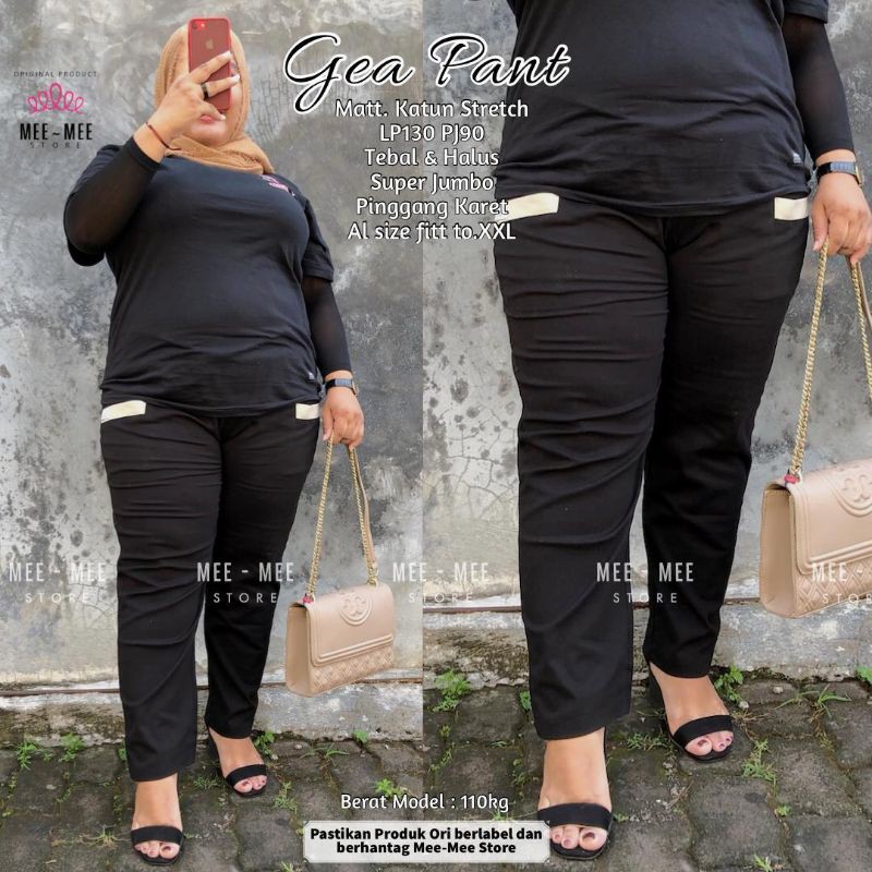 Gea pant celana wanita muslim jumbo kain celana bahan murah grosir solo