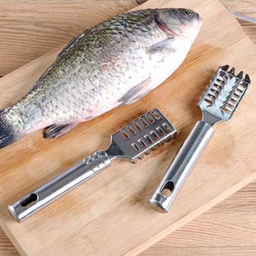 Fish Scale Skin Remover / Alat Pembersih Sisik Ikan Stainless Full