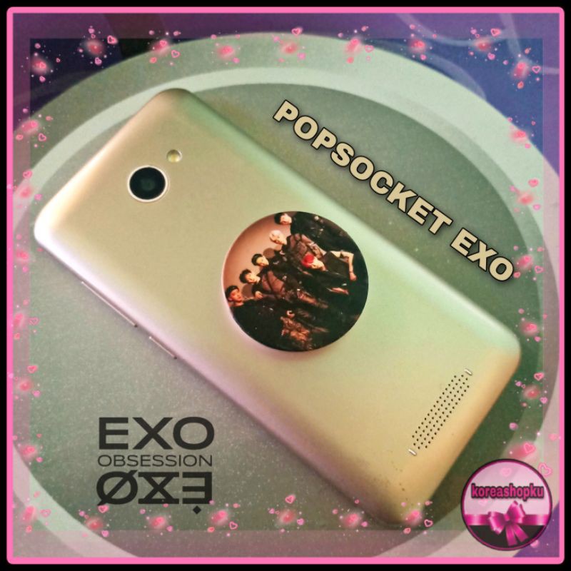 POPSOCKET EXO STAND HP KPOP PHONE HOLDER CUSTOM GRIPTOK CHANYEOL SEHUN KAI BAEKHYUN CHEN SUHO