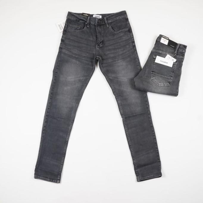 CELANA JEANS PULL&BEAR GREY WASH PRIA PULLANDBEAR PULL & BEAR ABU MUDA Star Seller Termurah