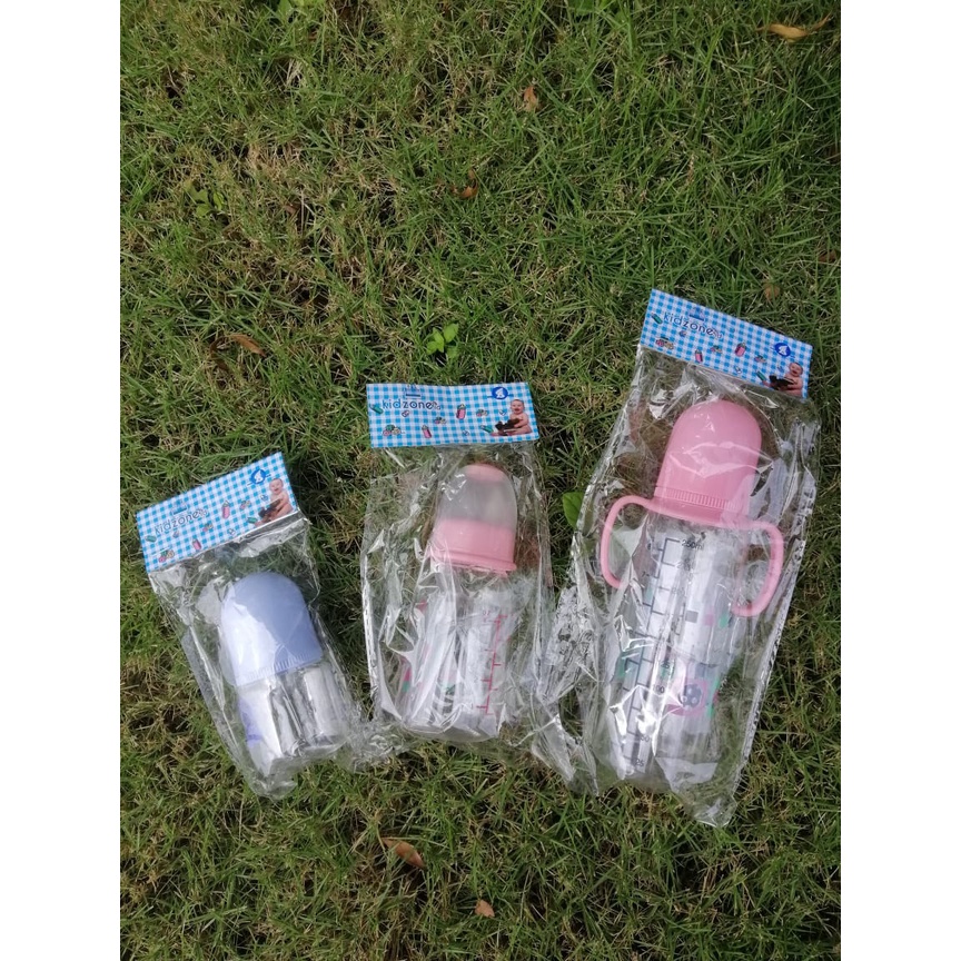 FREE DOT Botol Susu Bayi KIDZONE + Pegangan Standard Dot Gepeng BPA FREE 60ml 125ml 250ml