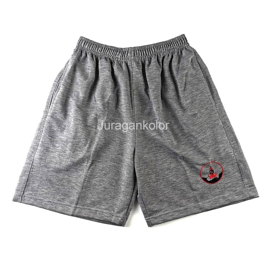 Celana Pendek Pria / Wanita Polos Kaos Baby Terry Bordir Astronaut