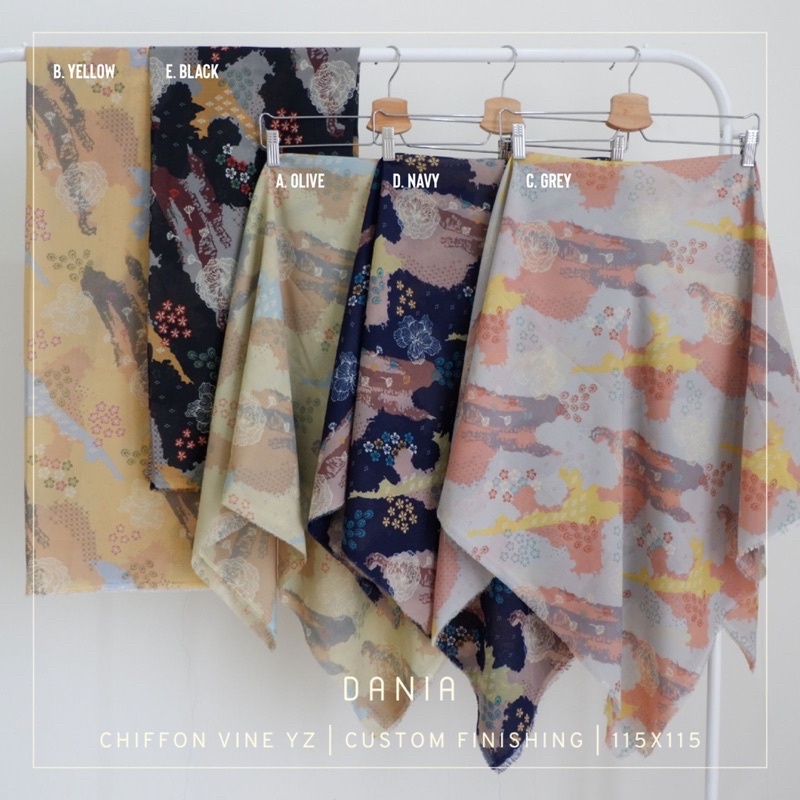 Jual Bahan Saja Chiffon Viney Dania Sifon Fine Chiffon Vine Shopee Indonesia