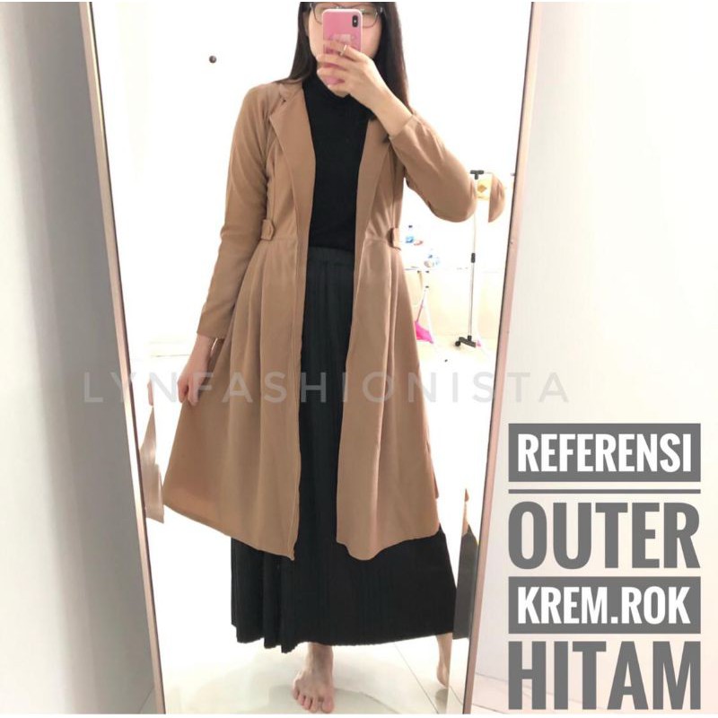 LYNFASHIONISTA-SETELAN OUTER WANITA/SETELAN ROK PREMIUM/CALIE