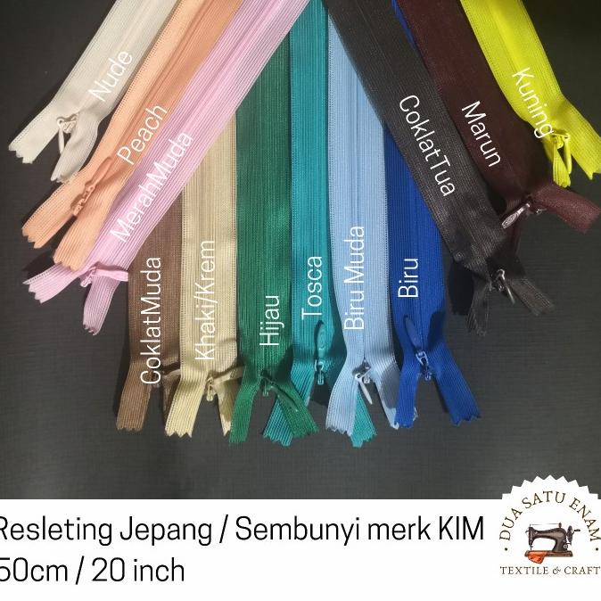 B3LI RESLETING JEPANG / RITSLETING / RETSLETING MERK "KIM" 50 CM SATUAN %S>