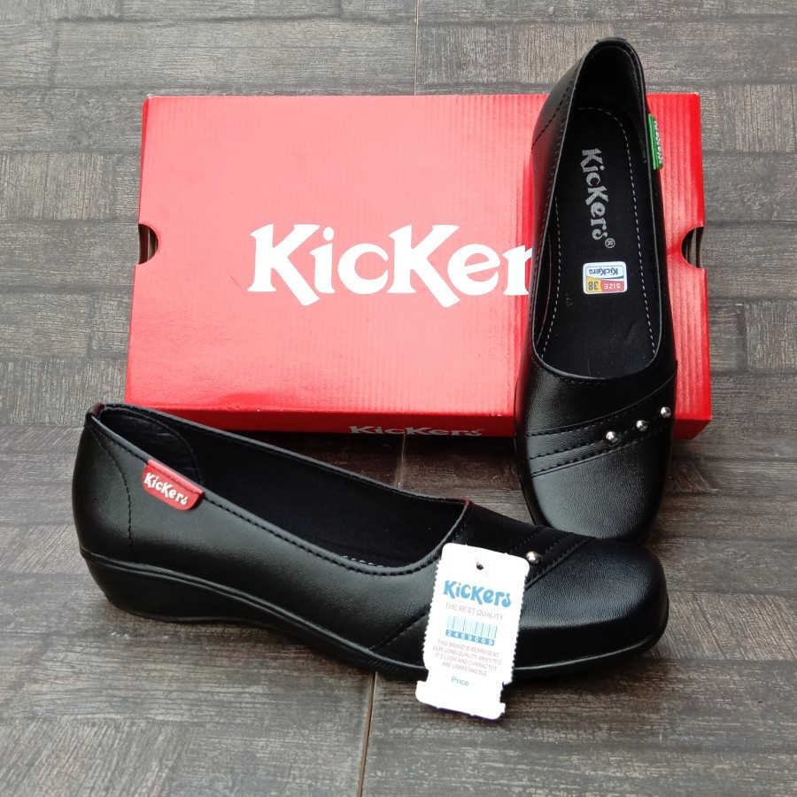 SEPATU KERJA CEWEK PANTOFEL FLAT HITAM TREPES ASLI CANTIK SEPATU KERJA CEWEK PANTOFEL FLAT HITAM TREPES ASLI CANTIK