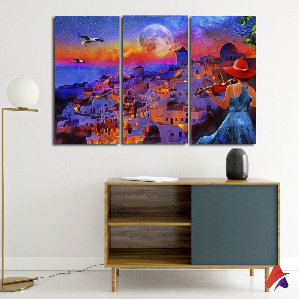 HIASAN DINDING SATU SET ILUSTRASI WALL DECOR HIASAN DINDING ILUSTRASI PAJANGAN KAYU POSTER KAYU SET ILUSTRASI