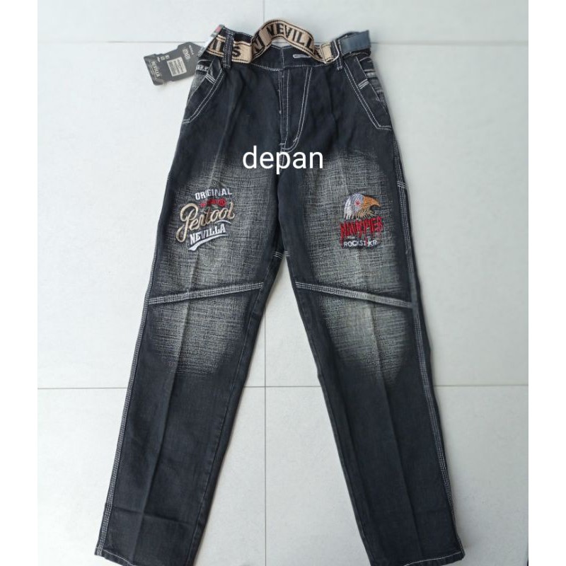 Celana jeans anak laki laki 8-14,levis panjang cowok tanggung paha longgar ( bisa  COD)