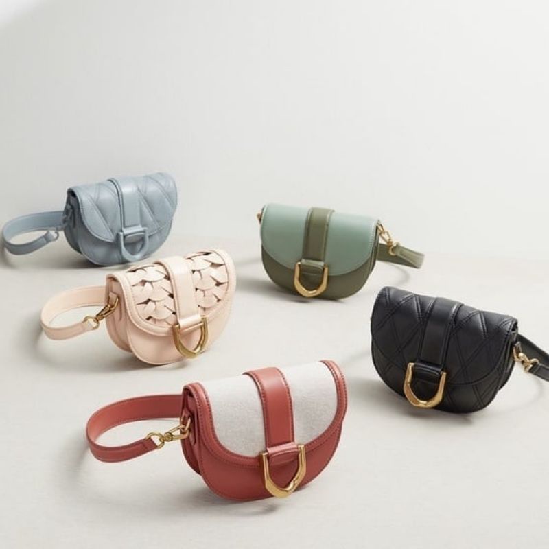 CK Mini Gabine Quilted Saddle Bag