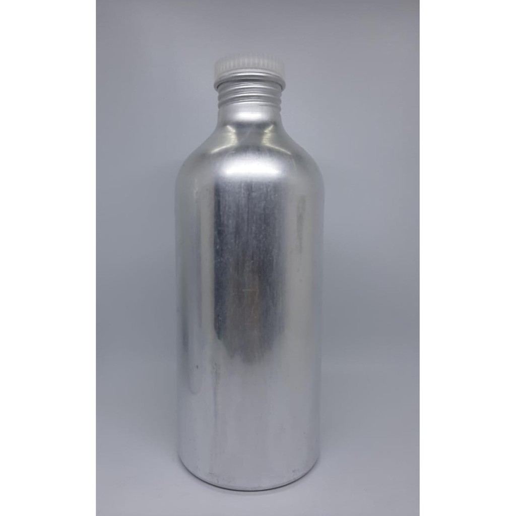 KALENG 500 ML SILVER. BOTOL ALUMUNIUM  KOSONG BARU.  BUAT BIBIT PARFUM. HARGA PERBIJI.