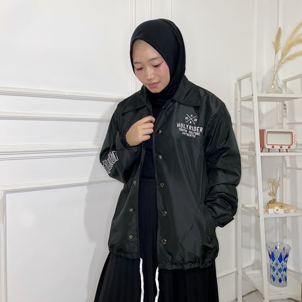 YOUTH CULTURE Coach Jacket holyrider BORDIR HITAM II Jaket Coach model winbacker