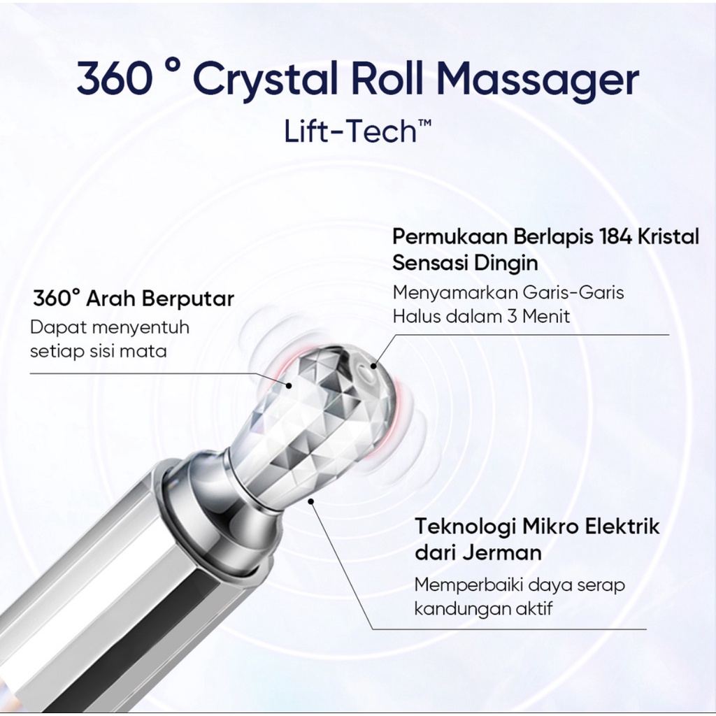 SKINTIFIC - 360 Crystal Massager Lifting Eye Cream BPOM