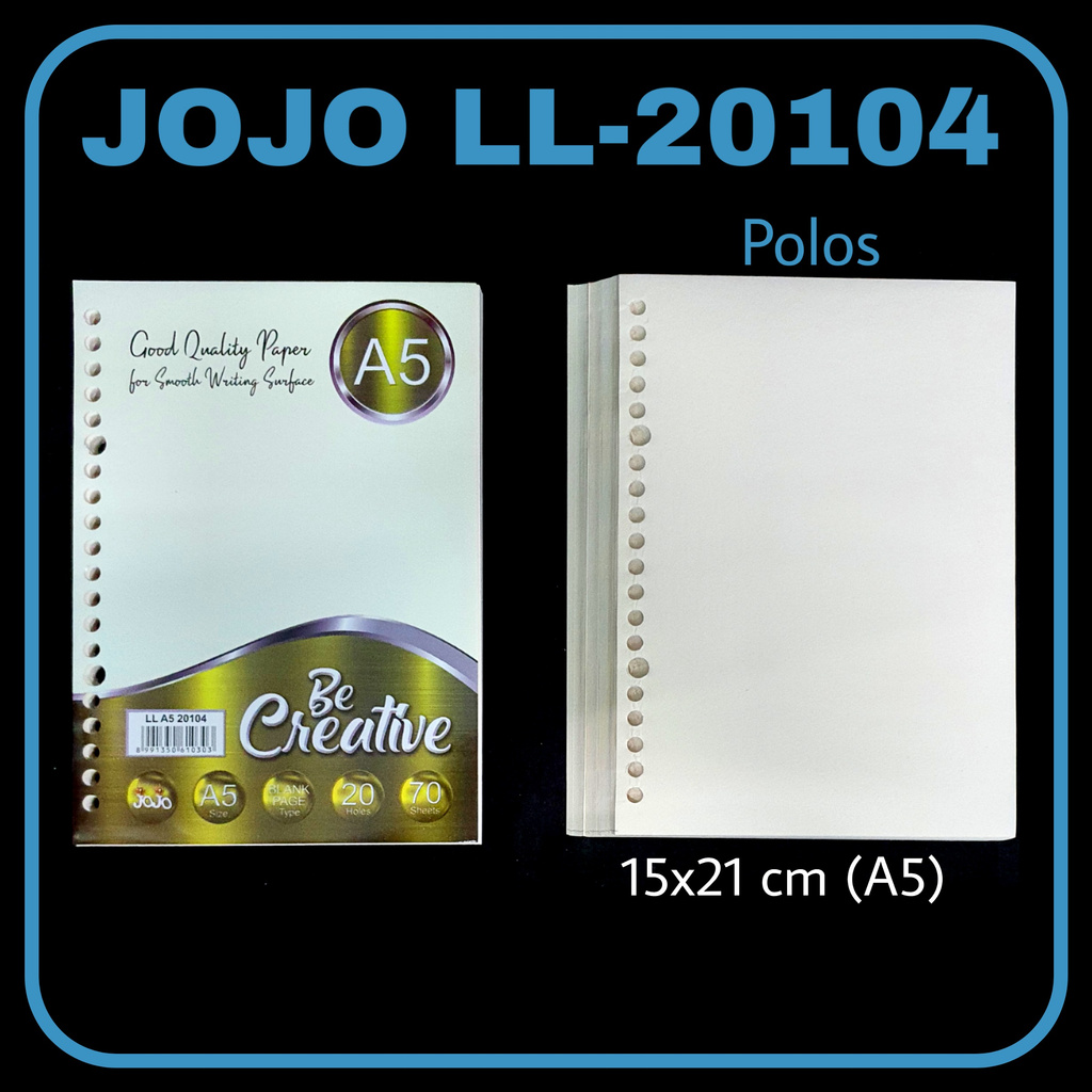 

SOS Loose Leaf JOJO A5 LL-20104 Polos / Loose Leaf / Kertas Binder