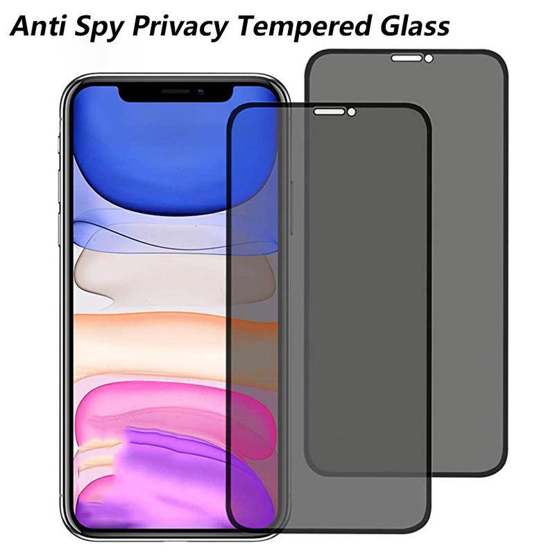 Pelindung Layar Tempered Glass Anti Spy Untuk iPhone 13 12 11 Pro Max Mini X XR XS Max 7 8 6 6s Plus SE 2020 2022