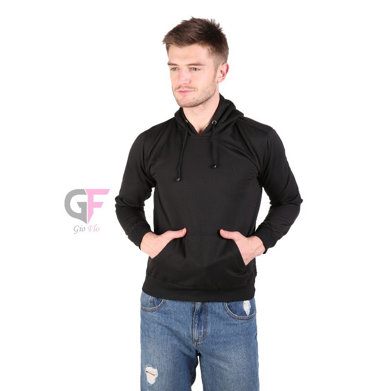 GIOFLO Sweater Outerwear Pria Rajut Hitam / SWE 987