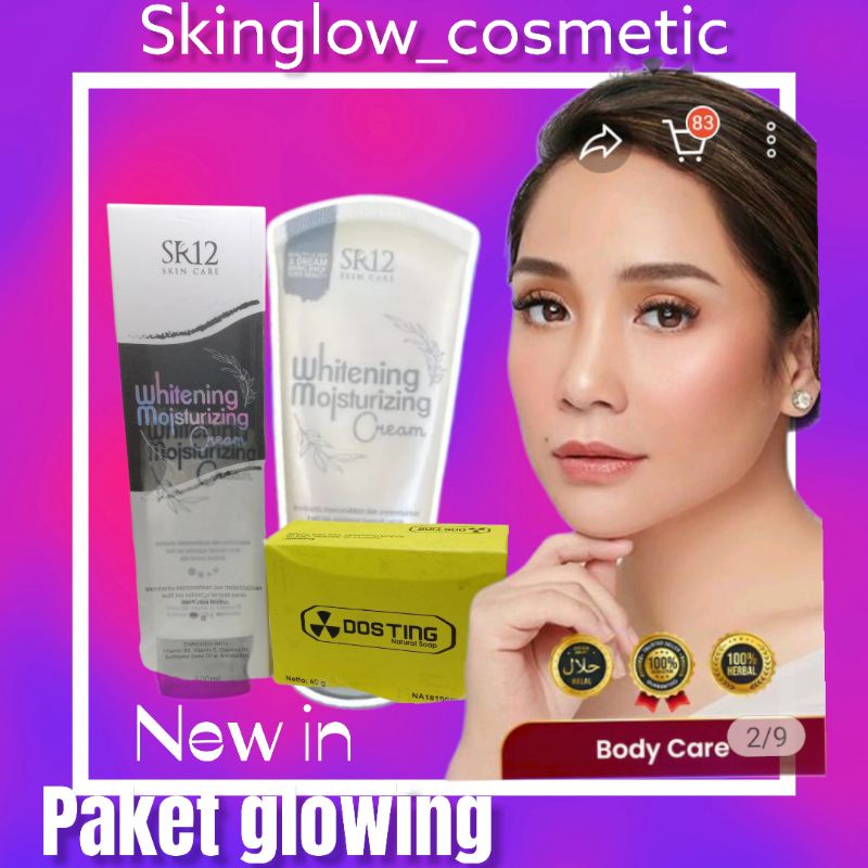 paket pemutih badan sabun dosting dan moisturizer sr12