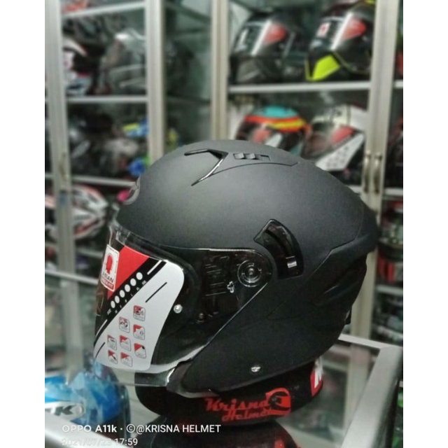 Helm Half Face KYT NFJ PLAIN MATT BLACK