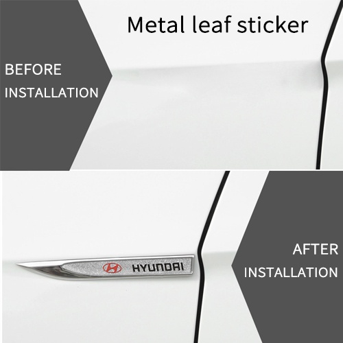 2pcs Stiker Logo Hyundai Bahan Metal Aksen Berlian Imitasi Untuk Matrix Getz Accent I10 Starex Atos Elantra Sonat