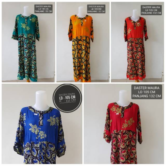  Baju  Tidur Daster Wanita Motif Batik Lengan Panjang Bahan  