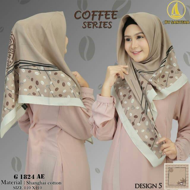 SEGIEMPAT COFFEE SERIES SARYSHA HIJAB SQUARE (hijab segiempat,kerudung segiempat,jilbab segiempat)