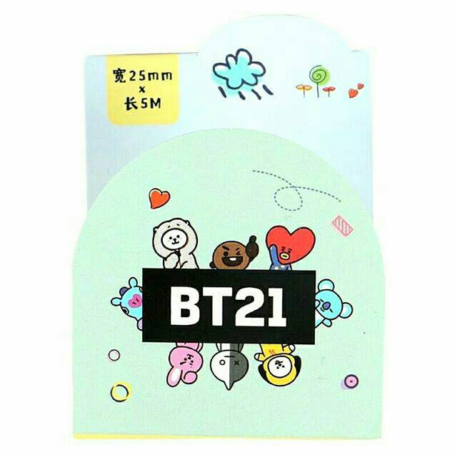 

BT21 SOFT BLUE MASKING TAPE